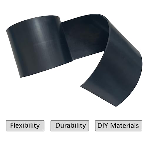 Salimhib SALIMHIB6-09 Solid Rubber Strips 1/8 (.125)" Thick X 4 Inch Wide X 10'Long, Solid Rubber Sheet For Anti-Slip Pads, Flooring, Seals, Crafts, Anti-Vibration, Gaskets Diy thumb #3