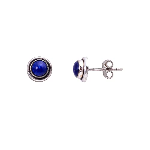 Universe Kart Stud Earring For Women Gift In 925 Sterling Silver, Women Minimal Stud Jewellery For Office & Everyday Use, Unique Fine Stone Jewelry Gifts For Women - Girls (Lapis Lazuli) #TOP18