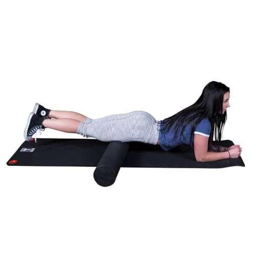 Rodillo de espuma EVA de alta densidad Body-Solid (modelo BSTFRP36F), 36 pulgadas, ultra firme, para dolor de espalda, fisioterapia, masaje de tejido profundo y equipamiento fitness resistente, color negro medianoche miniatura 2