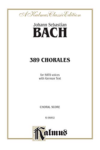 389 Chorales pour partition chorale SATB édition de référence