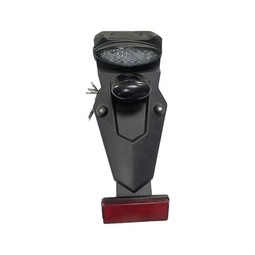 Garde boue moto universel en ABS noir blanc rouge avec feu stop intégré pour roue arrière