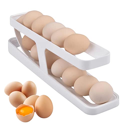Rangement Oeuf Frigo, Distributeur Oeuf, Boite A Oeufs Frigo, Support À Œufs À 2 Niveaux Pouvant Contenir 12 À 14 Œufs, Organisateur De Cuisine Pour Garde-manger, Réfrigérateur De Comptoir