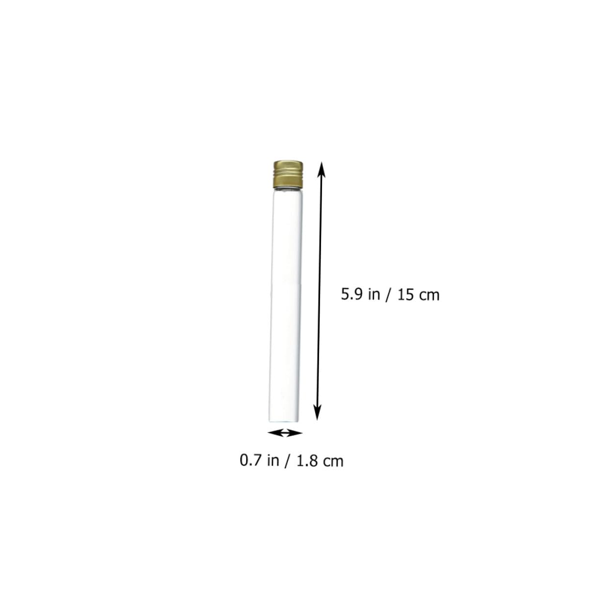 Provette a Vite in Vetro 20 Pezzi 18x150 Mm, Borosilicato | Tappo Metallico in Alluminio, Fondo Tondo e Parete Liscia, Scala di Misura Precisa