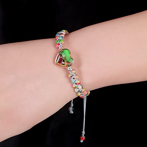 MOOGEEN-Handmade-Beaded-Bracelets-for-Women-Gifts-for-Granddaughter-Daughter-Mom-Best-Friend-Bestie-Sister-Jasper-Heart-Bracelets-Boho-Natural-Stone-Colorful-Beads-Wrap-Bracelet-Turquoises-Jewelry