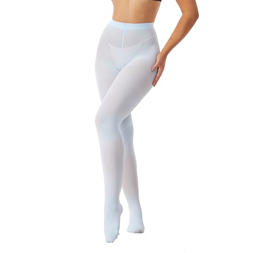 Image of Frola Semi Opaque Tights for Women 40 Denier Matte Solid Color Pantyhose Soft Stockings Nylons Under Dress
