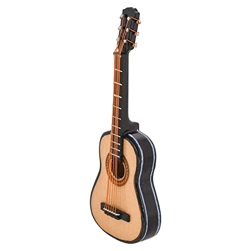Imán miniatura guitarra acústica madera 4 pulg. miniatura 5