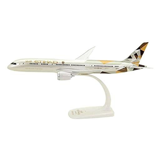 Modèle d'avion Etihad Airways Boeing B787 en résine 31cm 1:200