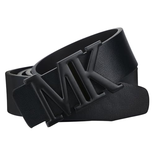 maikun Mens Dress Leather Belt, 1.3'' Width Casual Black Belt for Men3