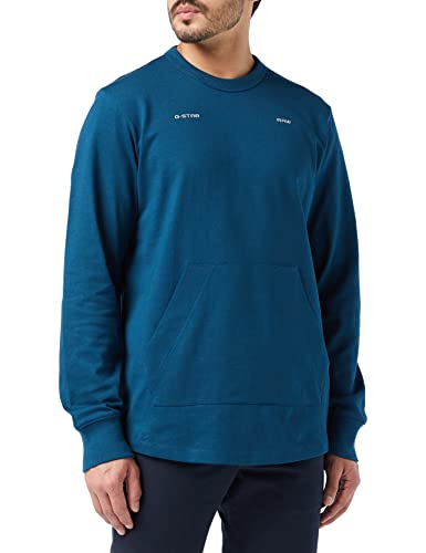 G-STAR RAW Sudadera Pocket Camiseta, Azul (Nitro C673-1861), L para Hombre Cover