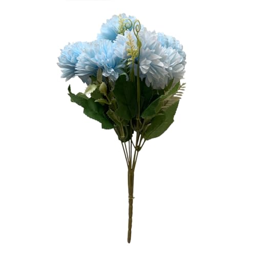 Image of Art Street Artificial Flower Bunch| Silk Blue Hydrangea Flower for Home| Bedroom, Living Room & Office Decoration |Christmas Day, New Year Set of 1 |11 Inch (Without Vase)