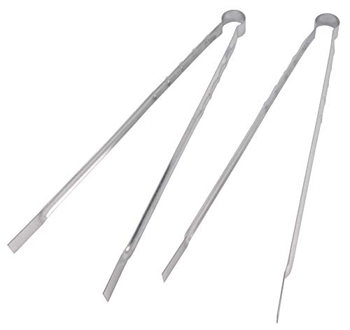 Captain Stag UZ-13222 Charcoal Tongs for Barbecues, Large Charcoal Scissors, 17.7 inches (45 cm), Made in Japan, Set of 2
