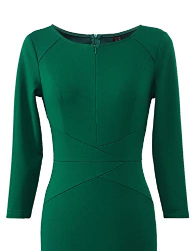 Image of VFSHOW Womens Slim Zipper Up Work Business Office Party Bodycon Pencil Sheath Dress