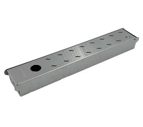 Grillfürst Universal Räucherbox - Smoker-Box aus Edelstahl Gasgrills ab G210, schmale Räucherchips-Box für EIN tolles Raucharoma, 37,8 x 6,1 cm