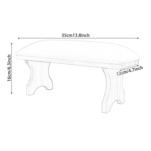 Coussin pour manucure ergonomique et repose-main stable noir - 6