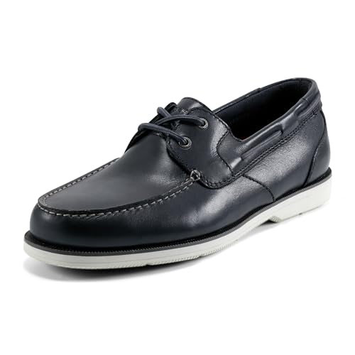 Rockport Southport   Zapatos náuticos para hombre, cuero azul oscuro, 42 EU