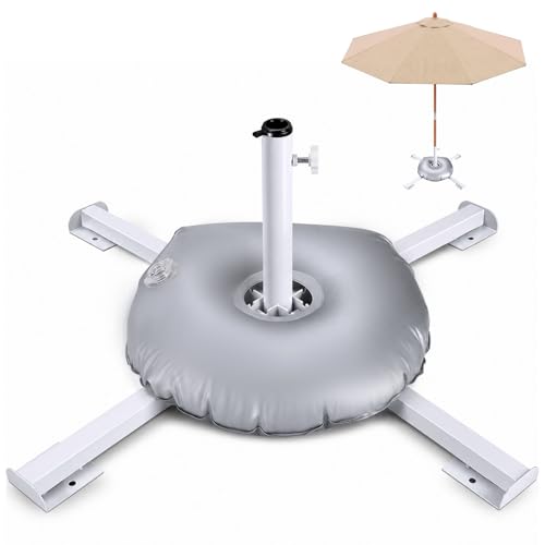 NATGAI Foldable Umbrella Base with Weight Bag Portable Beach Umbrella Stand Outdoor Patio Umbrella Stand Base In-Ground Umbrella Holder for Beach Garden Grass Courtyard