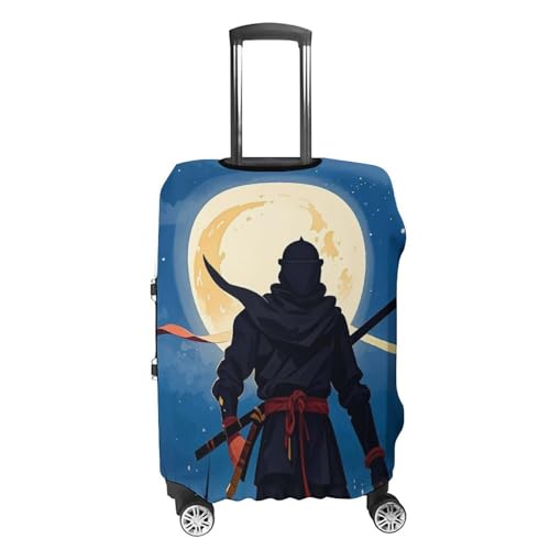 Carry on Luggage Cover Moonlight Watercolor Style Ninja Suitcase Covers for Luggages Tsa Approved Travel Luggage Sleeve Protector Elastic Suitcase Protector Anti-Scratch Washable Fits 19-30 Inch Case4