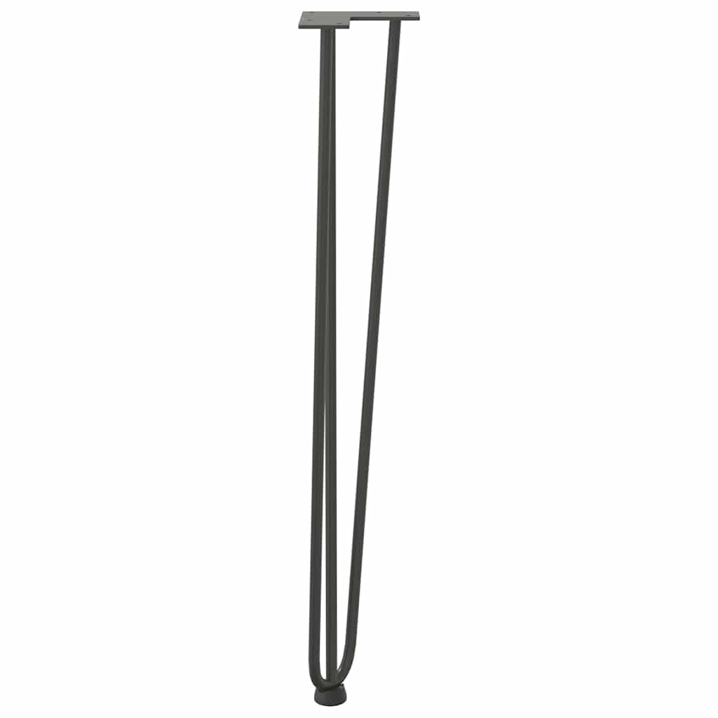 Nogi szpilki do konsoli 4 szt. Antracyt 72 cm stal lita z regulowanymi poziomami nóżkowymi i nawierconymi otworami dla łatwego montażu