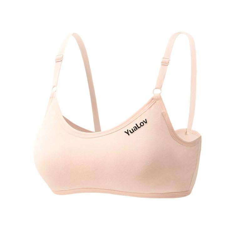 Mädchen-Sport-BHS Trainings-Tanktops mit Festen Polstern und Verstellbaren Trägern für Kinder von 10-12 Jahren