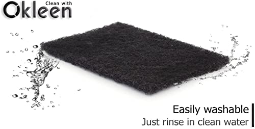 Image of Delicate Scour Pads. Made in Europe. 12 Pack, 4 x 6 Inch Odorless General Purposes Scouring Scrubbers for Cleaning Dishes, Cutlery, Kitchen, Household & Outdoor Things (Black)