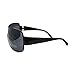 SA106 Mens Oversized Rectangular Shield Designer Fashion Warp Sunglasses Black