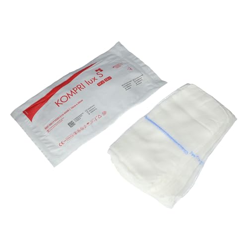 Compresas estériles de gasa con rayos X, 17 pliegues, 10 cm x 20 cm, caja de 10 x 10 piezas