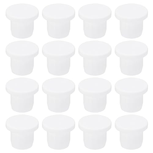 MECCANIXITY Silicone Rubber Hole Plug Soft Flexible Stopper for 10-11mm Hole White 16 Pieces