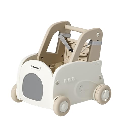 Gorocking レースのワゴン おもちゃ箱 ボックス 手押し車 赤ちゃん キッズワゴン (薄茶)