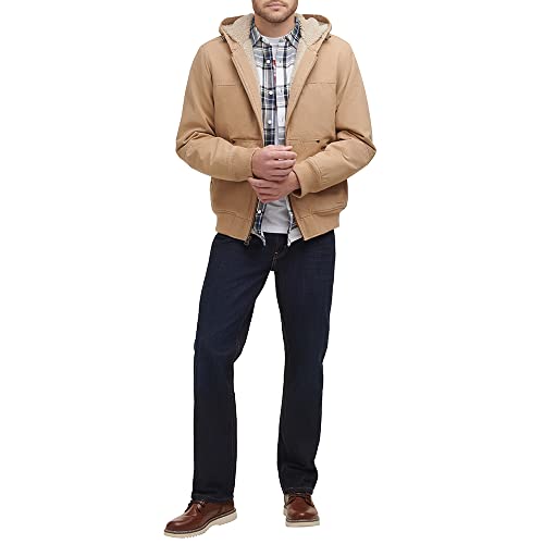 Image of Levi's Men's Workwear Cotton Canvas Hooded Bomber Jacket