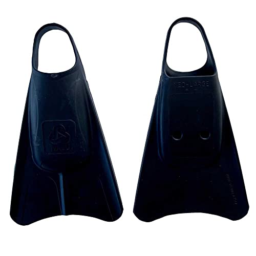 RIP Aletas de natación premium para bodysurf, bodyboard, esnórquel - ¡Flotan! Aletas simétricas de nivel intermedio a avanzado (aletas) costillas laterales y cuchillas de goma de goma, comodidad,