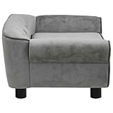 vidaXL Hundesofa Dunkelgrau 72x45x30cm Plüsch Hundebett Hundecouch Katzensofa