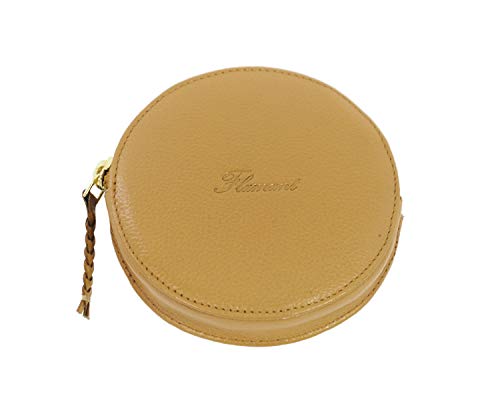 Flamant - Monedero de Piel, Color Almendra