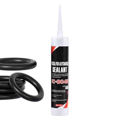 塗装用シーラント | 300ml カーウィンドウ接着剤 修理用グルー 裂け防止 防水 黒色 自動車アクセサリー サンルーフ RV トラック用,耐熱性 裂け防止 漏れ防止 接着剤 ガスケット ヘッドライト エンジン用自動車アクセサリー