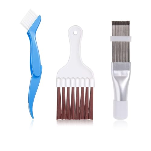 VIVIIHOO Peine de Rejilla de 3 Piezas - Cepillo Limpiador para Aire Acondicionado, Bomba de Calor y Secadora - Limpieza de Rejillas y Cepillos
