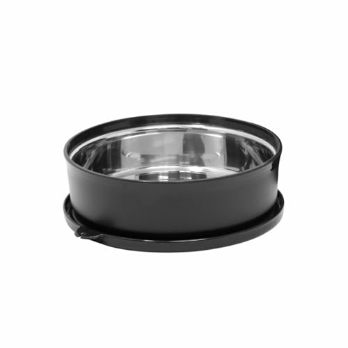 SIGNORA WARE Monarch Stainless Steel Storage Container | Airtight & Leakproof | Microwave Safe| Sleek & Stylish Design | Best For School, Office, Travelling & Outdoor Activities (550Ml | Black)