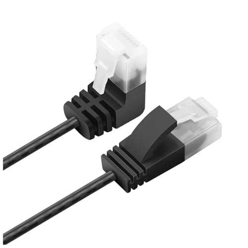 Cable de red Cat6 ultra delgado 0.25 m con conectores RJ45 miniatura 1