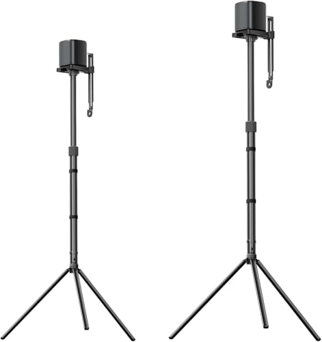 ULTIMEA 2er Set Universal höhenverstellbar, Schwarz Lautsprecher ständer, Boxenständer ausziehbar von 62 cm bis 93 cm für Satelliten & Regallautsprecher mit Einer Belastung bis zu 3 kg, Steady 310