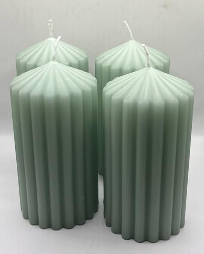 Løgum Kloster dänische Blockkerze Stumpenkerze ohne Duft 4-er Set...