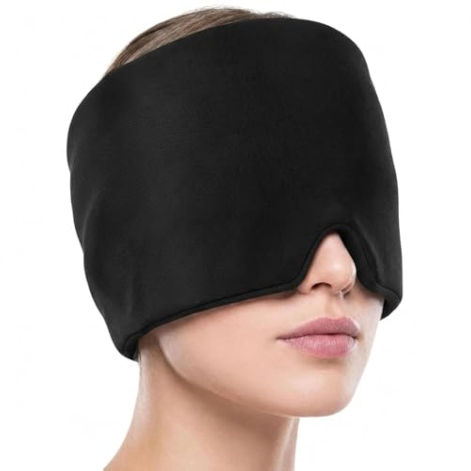 Black Sleep Eye Mask for Women & Men, Comfortable Blindfold