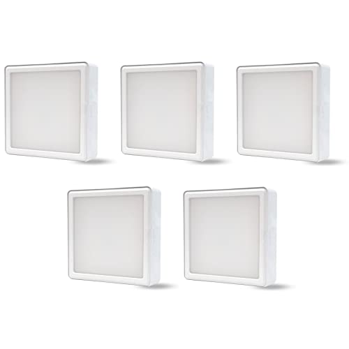 Image of D'Mak 15 Watt Square PC LED Surface Panel Ceiling Light, Poly Carbonate Powder Coated, Surface Mounted LED Light, Energy Saving Lights for Living Room, Bedroom and Hall (3IN1 (WH,WW,NWH), 5)