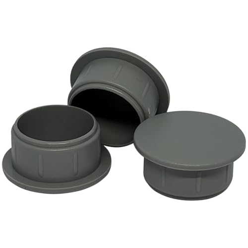 Image of (Pack of 20) Window Gray Plastic Hole Plugs 0.83 inch x 0.67 inch (21 x 17 mm), Drill Hole Cover Caps, Furniture Hole Plug, Screw Hole Plugs