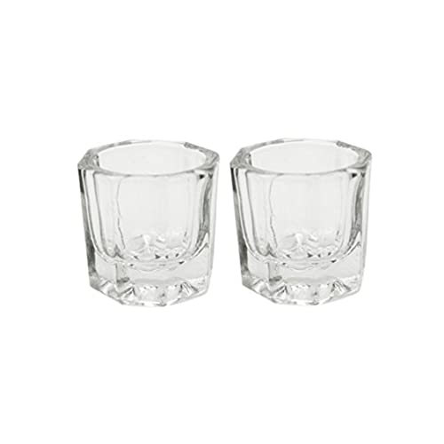 2 piezas CUBE ACRYLIC LÍQUIDA PODENCO REEMPLACIÓN DE REEMPLACIÓN DEL VIDRIO Herramientas de cristal de cristal (OctoGonal) uñas