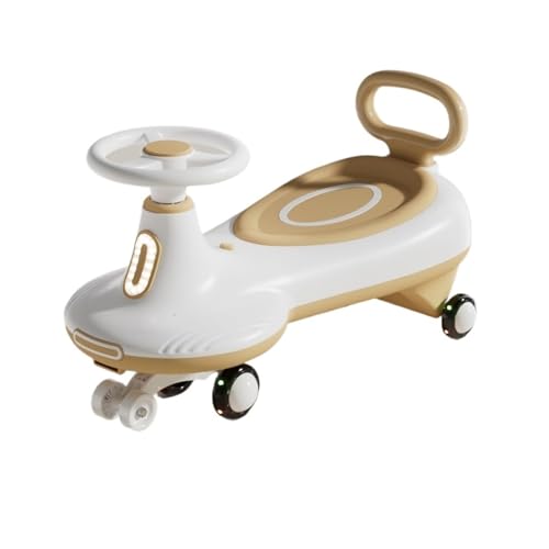 correpasillos Wiggle Coche for niños de Juguete con Luces Musicales, Ruedas Intermitentes, Coche Giratorio for niños pequeños y niñas Triciclo(Bruin)