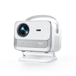 【Offizielles Netflix & Dolby 20W】 YABER V12 Beamer 4K, 1080P Projektor Full HD mit Ständer, Autofokus mit WiFi6 und Bluetooth5.2, 60Hz Beamer Heimkino für Outdoor/Home, 50% Zoom