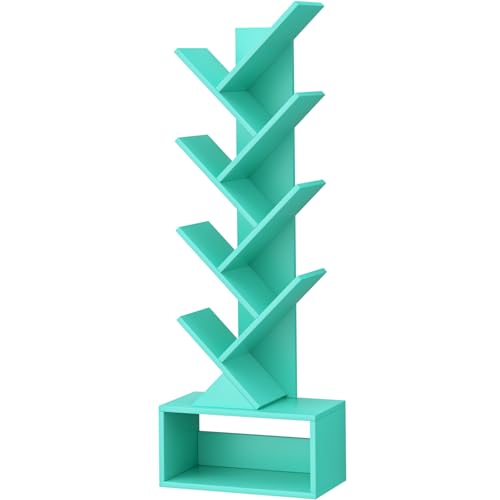 SHEEPAM 9-Tier Tree Bookshelf Floor Standing Narrow Space Storage Bookcase - image 9