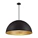 Modern Forms PD-55735-SL Contemporary Modern LED Pendant from Yolo Collection in Pwt, Nckl, B/S, Slvr. Finish, 35.50 inches, Black