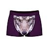 Boxershorts voor heren, onderbroek, 3D-wolf-print, katoen, basic boxerbroek, mannen, ondergoed, gemiddelde taille, zacht…