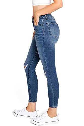Celebrity Pink Women's Juniors Mid-Rise Renewable Sustainable Jeans3