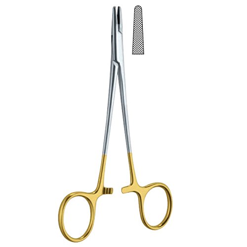 Baumgartner Needle Holder, TC, 16.5CM/6.5", Solid Jaws