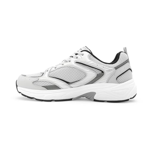 Image of Red Tape Men's Sneakers Grey Green Mesh Pu Round Toe Lace-Up